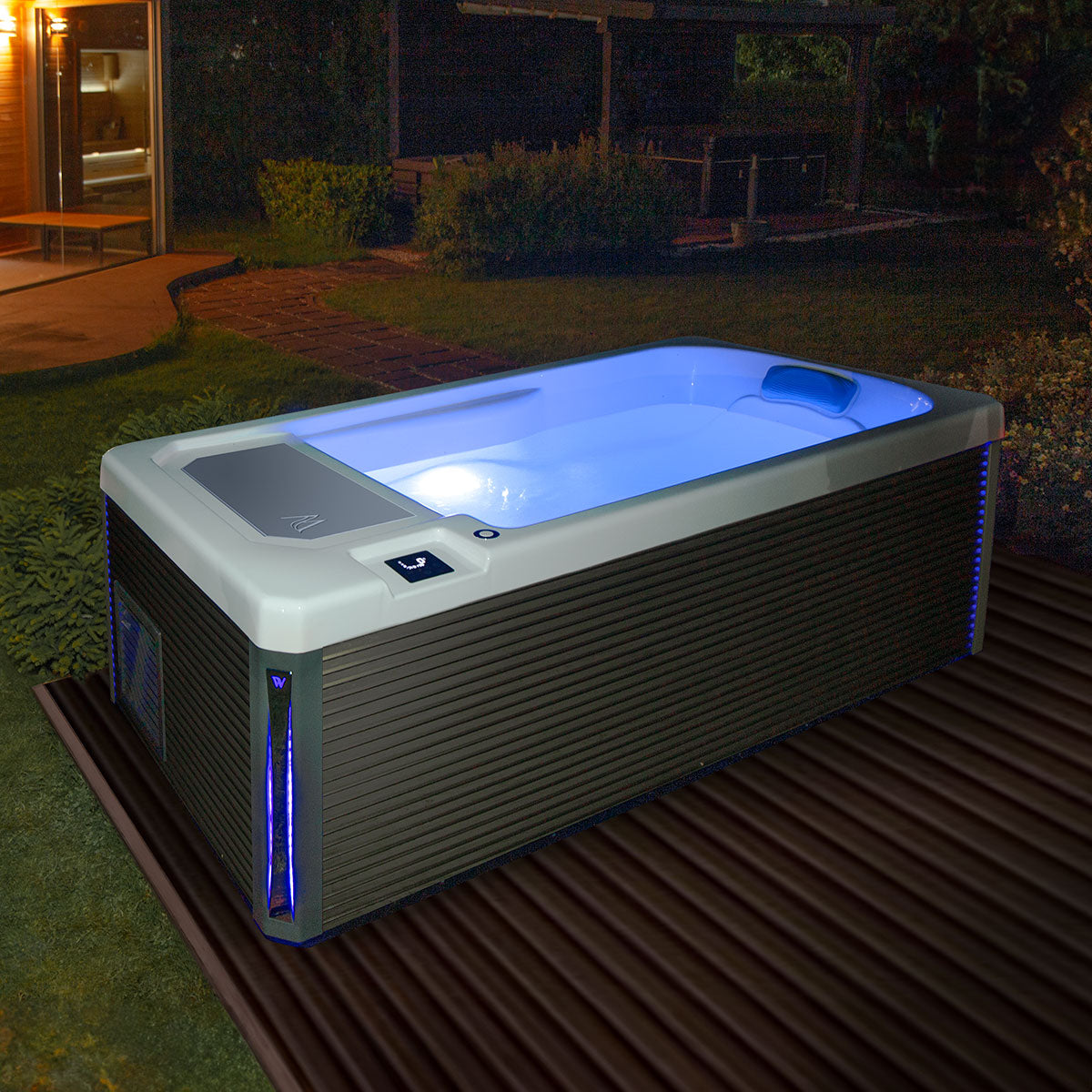 Iceland Cold Plunge night lifestyle LED lights